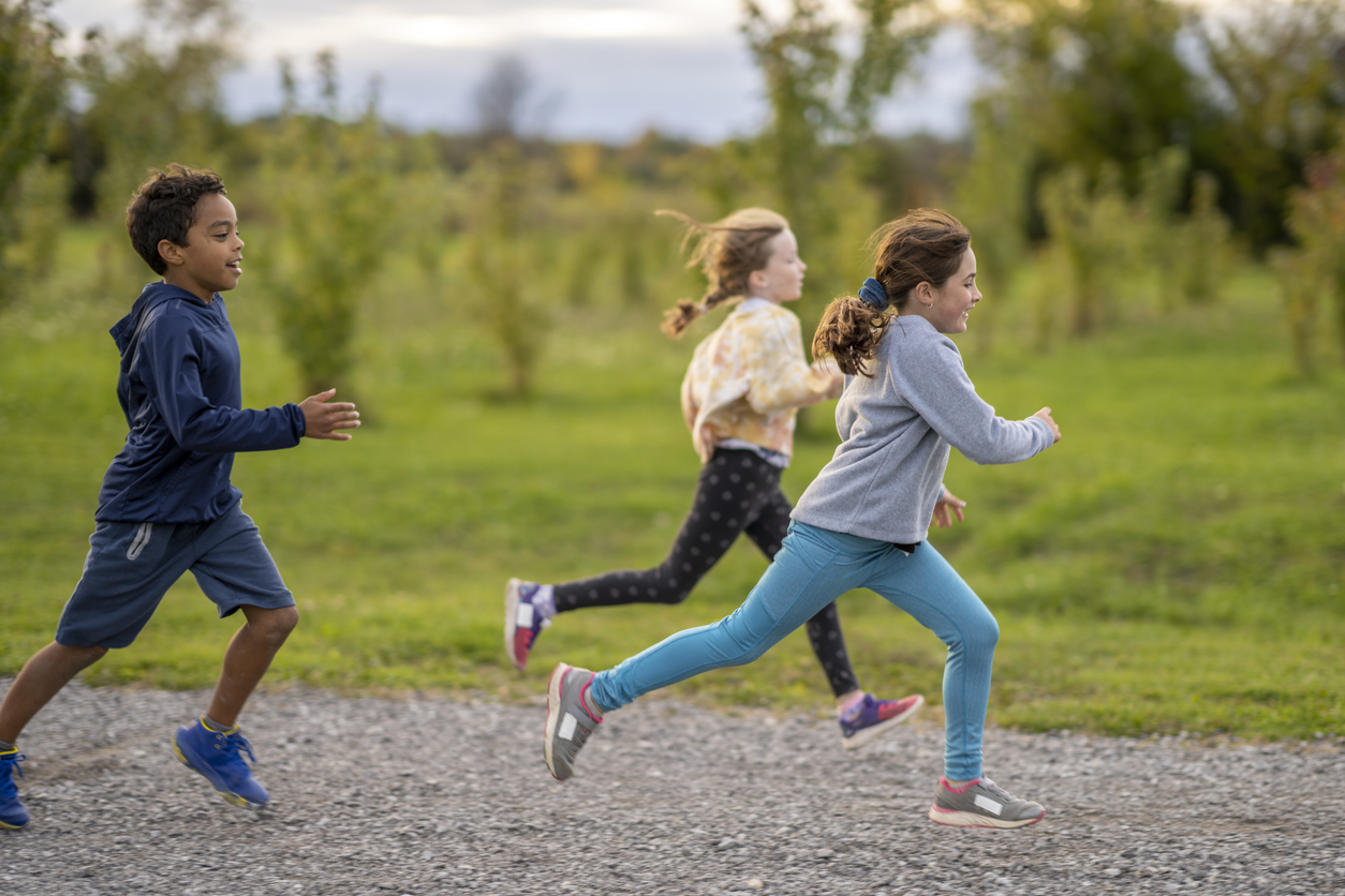 Children running
