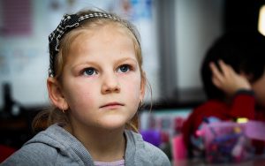 Little Blonde Girl, Neutral Expression