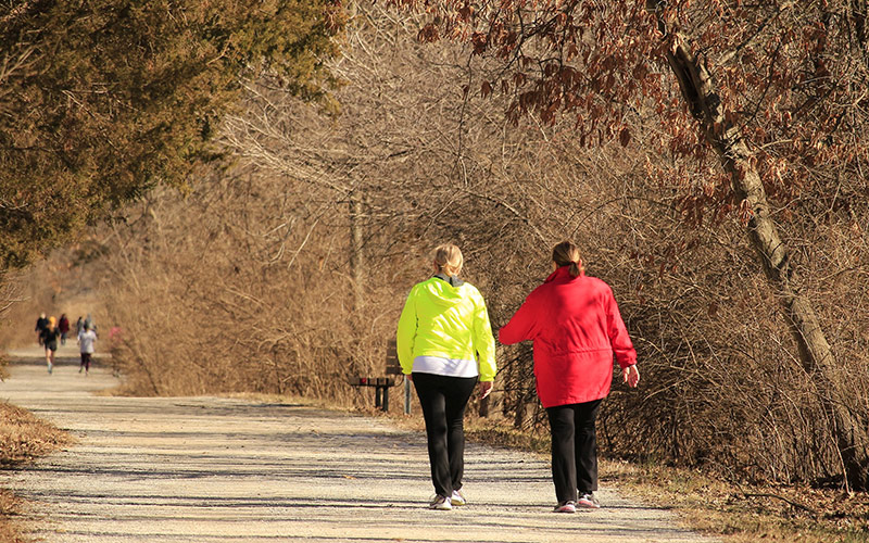 Overweight Women Walking
