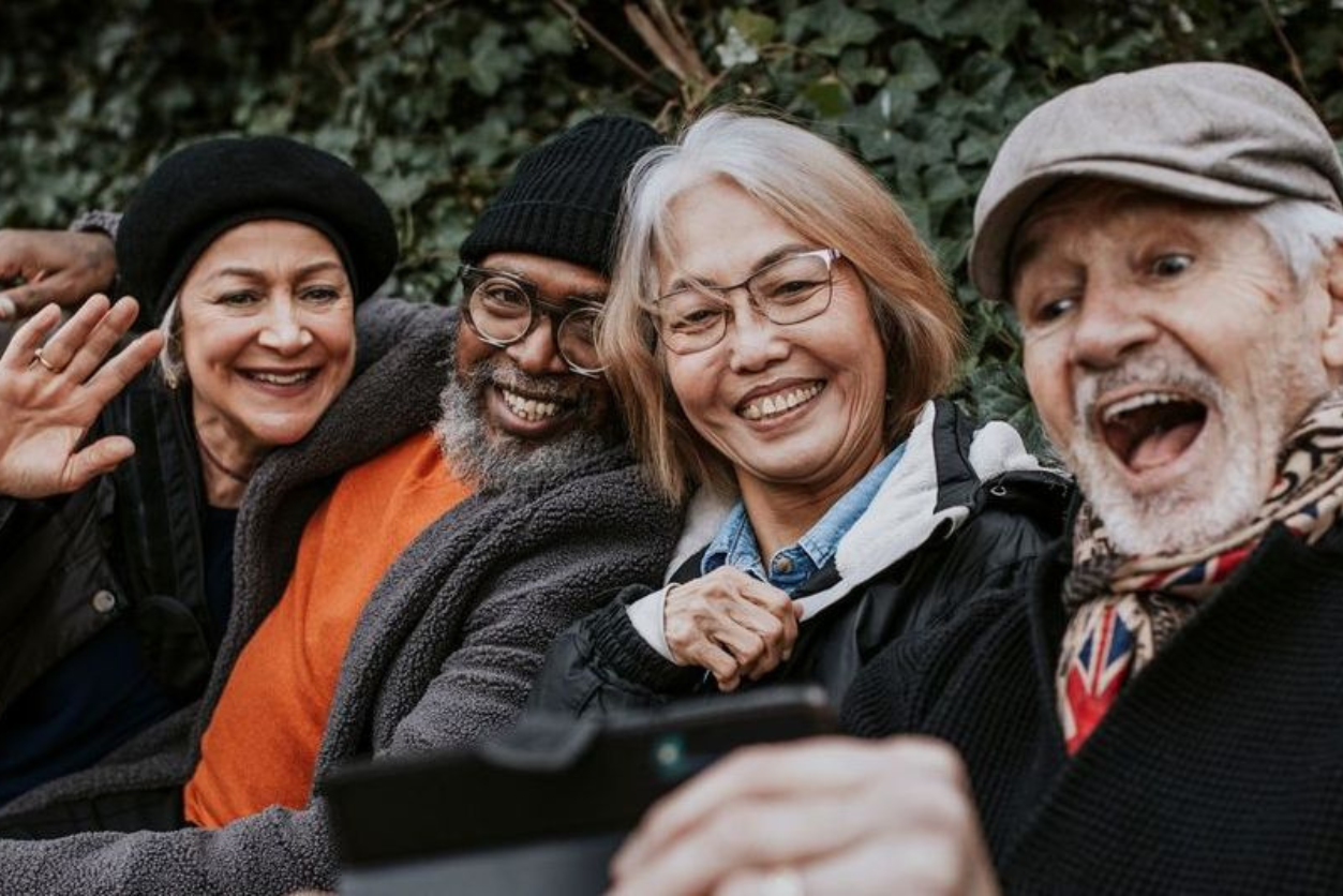 Group of older friends