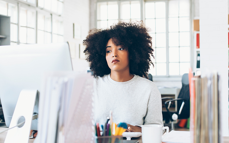 Unhappy Millennial At Work