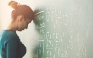 Girl struggling at school