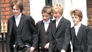 Eton schoolboys walking