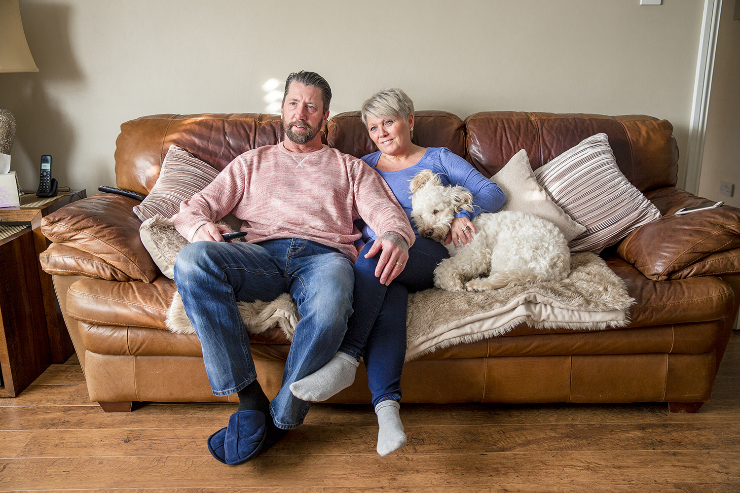 Relaxing On The Sofa At Home
