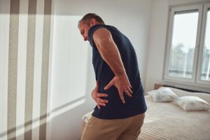 Middle-aged man with back pain