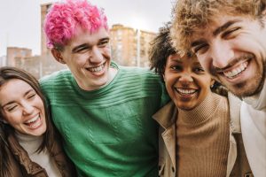 Young people in a group